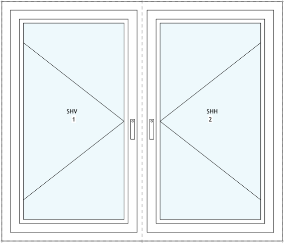 Öppningsbart träfönster sidohängt SlimLine Optimal 2-luft