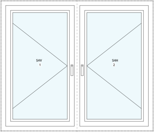 Öppningsbart träfönster sidohängt SlimLine Optimal 2-luft