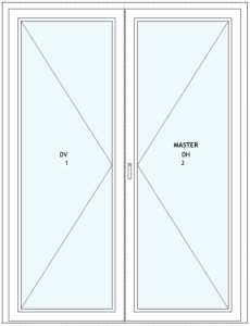 Utåtgående Pardörr trä SlimLine Optimal