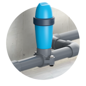 Hur installerar jag min blue connect? Det gör du enkelt med hjälp av fästet anpassat för pumpanläggningar.