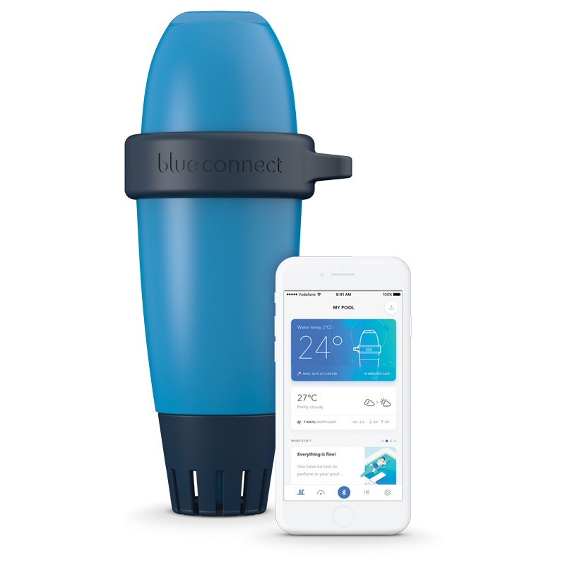 Med Blue Connect Plus kan du använda din smartphone och en app för att läsa av dina vattenvärden.