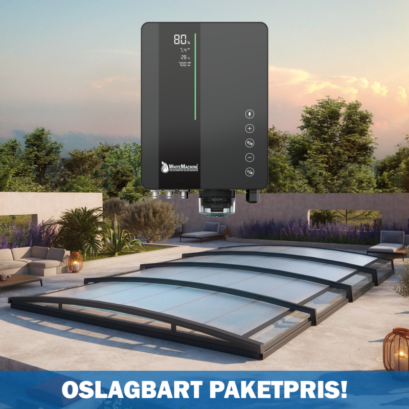 Paket för 3.5 x 7 Pool - Pooltak 2XLow + WhiteMachine