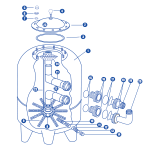 Anslutningskit 6-vägsventil Falsterbo Ø750