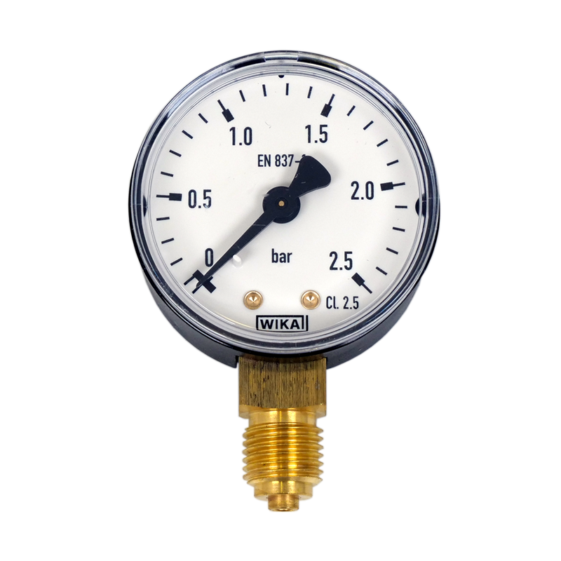 30 PSI / 2 Bar Manometer 40 Mm, 1/2" BSP Bodeneingang, Metallgehäuse – Druckmesser Für Pneumatik