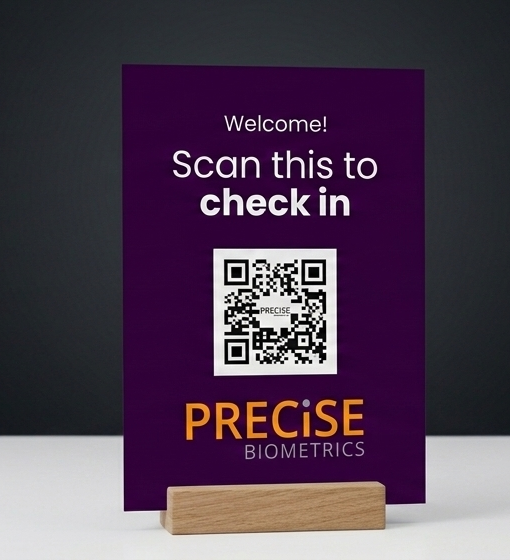 QR-kodsskylt för Precise Visit | Scan&Check-in