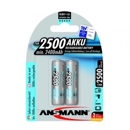 ANSMANN NIMH AA Max-E 2500mAh Batteri  2-Pack
