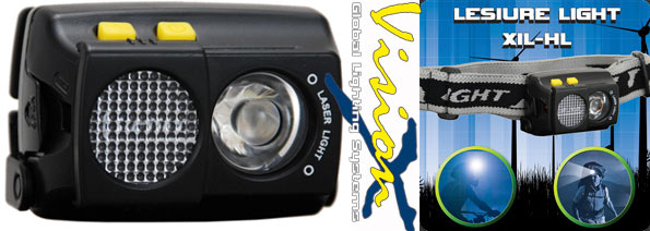 Vision X 3w Cree LED Pannlampa & cykellampa inkl. 3st AAA batterier