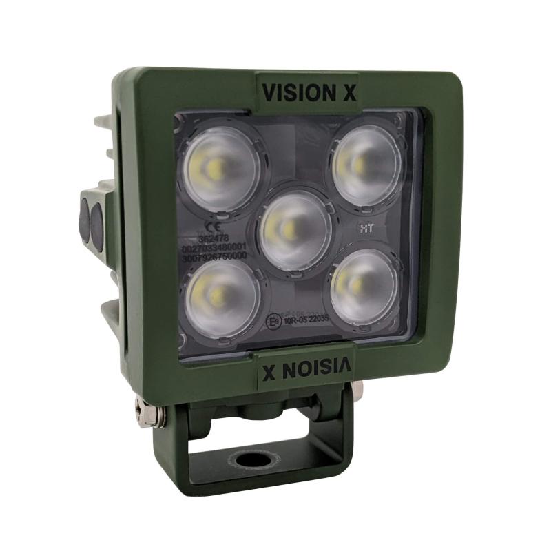 Vision X Blacktips 5-LED 35W Arbetslampa 60° ADR MIL-461F 24V GRÖN