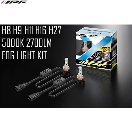 IPF H8 / H9 / H11 / H16 / H27 5000K 12W LED konverteringskit 12V