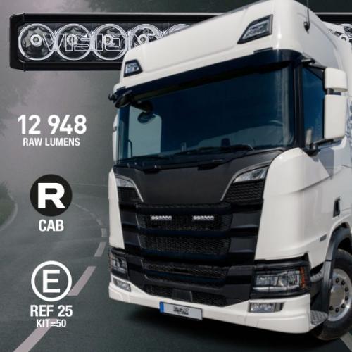 Scania NG R-hytt Grillmontage (Vision X XPR-6 2x12") 120W