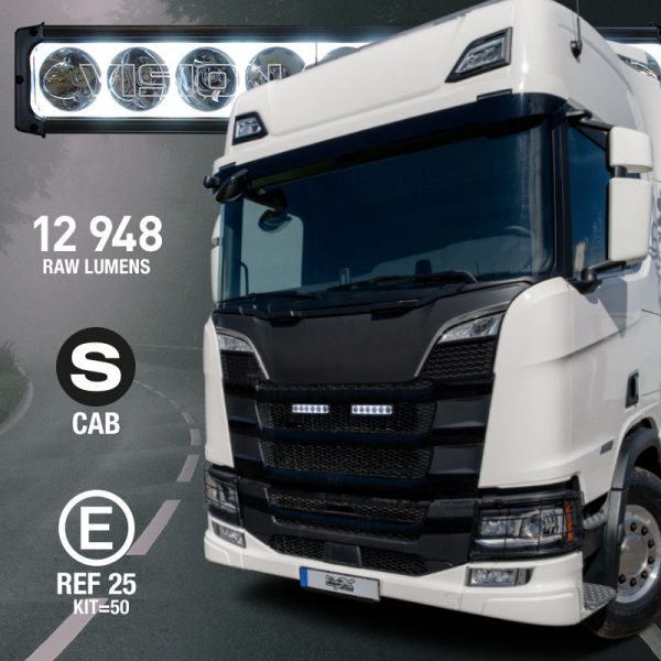 Scania NG S-hytt Grillmontage (Vision X XPR-H6E 2x12") 120W