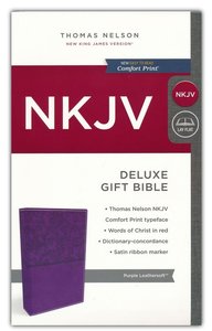 NKJV, Purple Leathersoft, 225x142x35 mm
