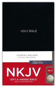 NKJV, GIFT & AWARD BIBLE, BLACK, LEATHERFLEX, 220x140x20mm