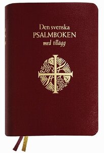 Den svenska psalmboken, liten, röd, guldsnitt, kassett