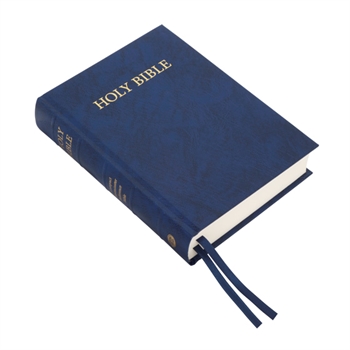 KJV, blue, hardback, reference bible, 173x123x37