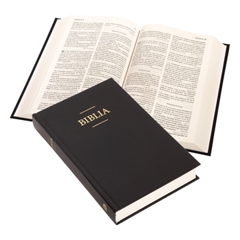 Rumänsk bibel, svart. hårdpärm, 210x136x30mm