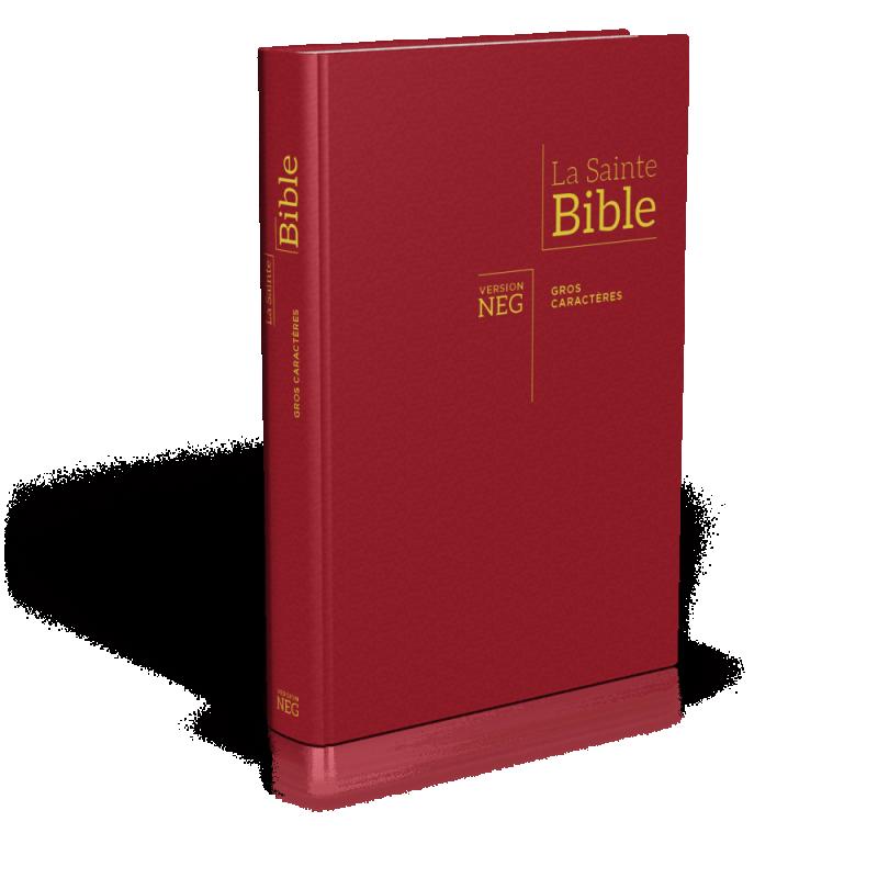 La Sainte Bible, segond NEG, inbunden, GROS CARACTÈRES, 171x240x30 mm