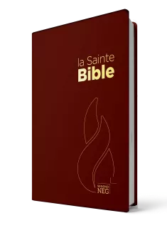 La Sainte Bible, grenat, couverture souple, 185x120x25 mm