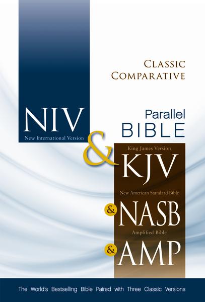 NIV/NASB/KJV/>AMP, PARALLEL BIBLE BLUE HARDCOVER 240X170X43