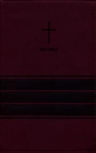 NIV, BURGUNDY, THINLINE, LEATHERSOFT, 225x145x25 mm