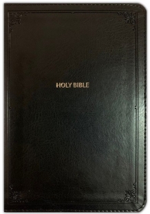 NKJV, COMPACT REFERENCE BIBLE, BLACK LEATHERSOFT, 170x123x38