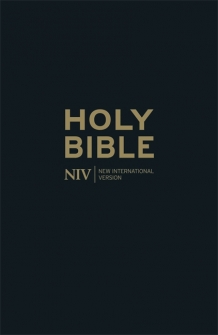 NIV, THINLINE BLACK, LEATHER BIBLE, 195x130x20