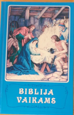 Barnbibel, litauiska blå, inbunden, 190x125x25 mm