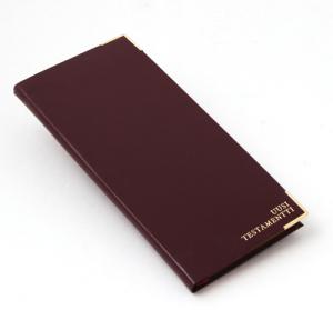 Nya testamentet, finska, vinröd, hårdpärm, guldsnitt 180x85x10 mm