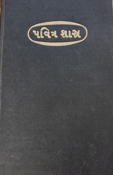 Bibel, Gujarati, svart, hårdpärm 220x140x30 mm