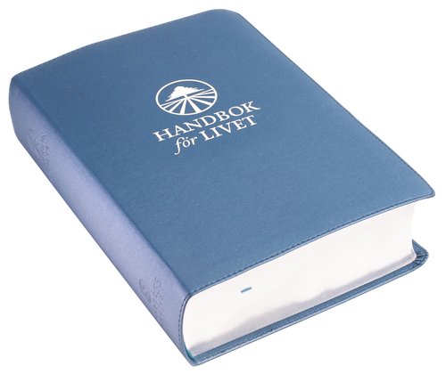 Handbok för livet, blå, konstskinn 250x175x55 mm
