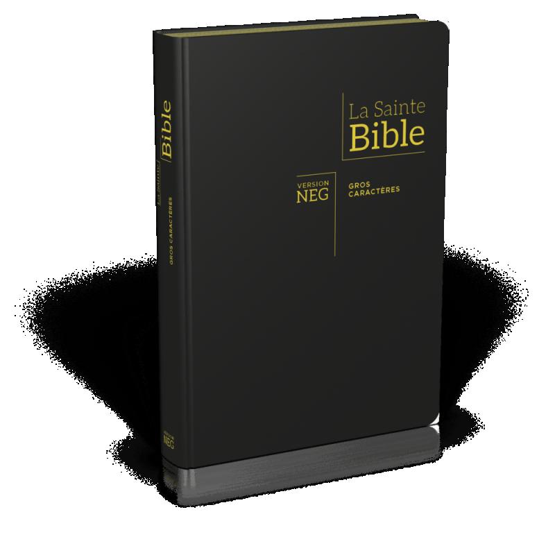 La Sainte Bible, segond NEG, mjukpärm, tumgrepp, GROS CARACTÈRES, 171x240x30mm
