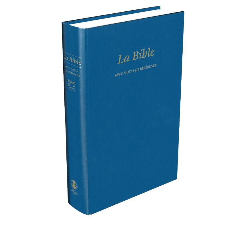LA BIBLE, FRA, BLÅ, avec notes de reference, INBUNDEN 212X150X31MM