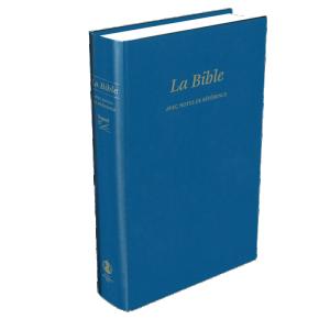 LA BIBLE, FRA, BLÅ, avec notes de reference, INBUNDEN 212X150X31MM