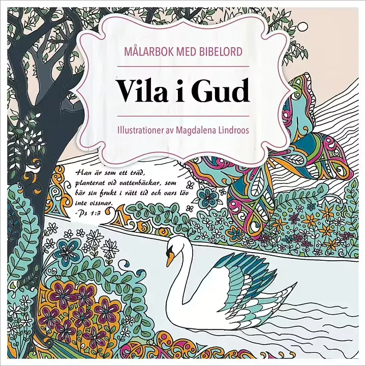 Målarbok med bibelord - Vila i Gud