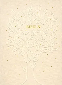 Bibel 2026 naturvit, hårdband med guldsnitt