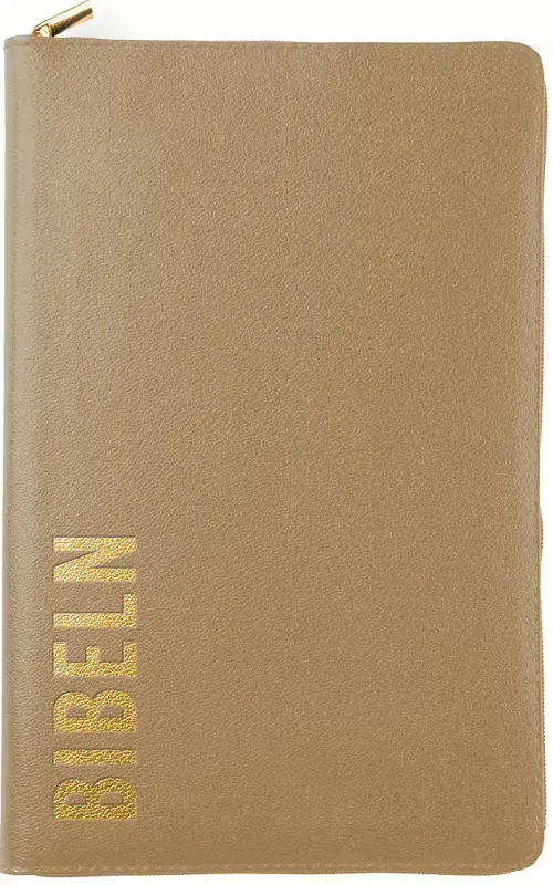 Bibel 2026 slimline - återvunnet läder brun med dragkedja