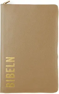Bibel 2026 slimline - återvunnet läder brun med dragkedja