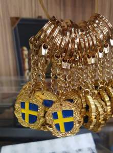 18K Guldpläterad Nyckelring