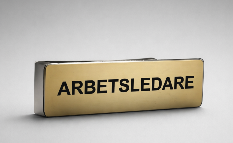 Arbetsledare skylt