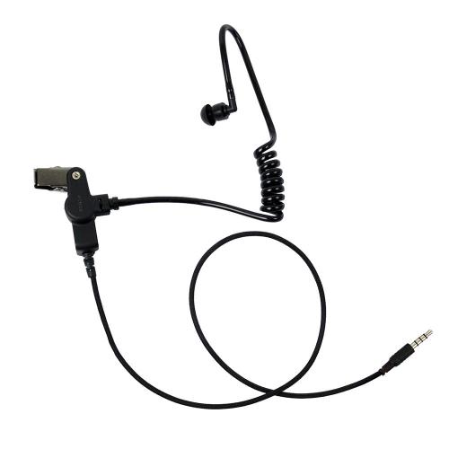 Ear tube 3,5 mm. Förstärkt tråd, Svart