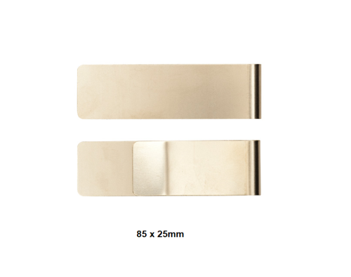 Militärklämma, 85 x 25mm, Borstat rostfritt stål