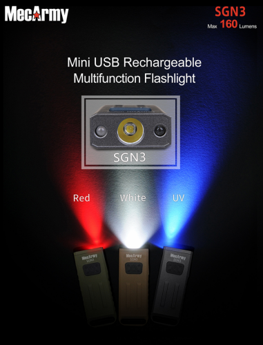 SGN3 160 Lumen Uppladdningsbar, Svart