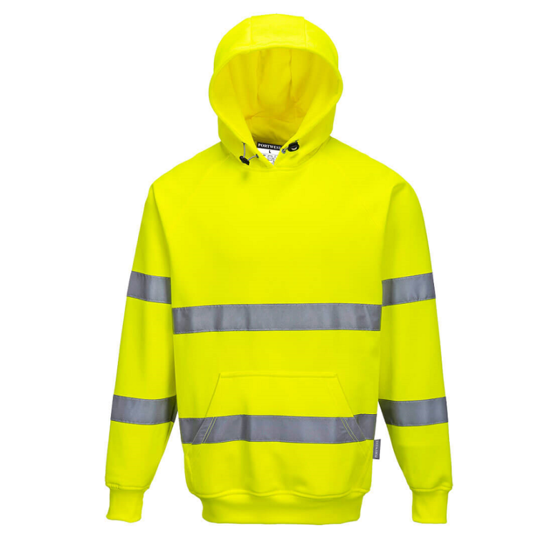 Hi-Vis Hood Sweatshirt, Gul