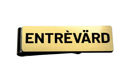 Entrévärds Bricka Med Klämma