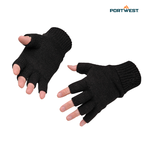 Fingerlös Stickad Insulatex Handske
