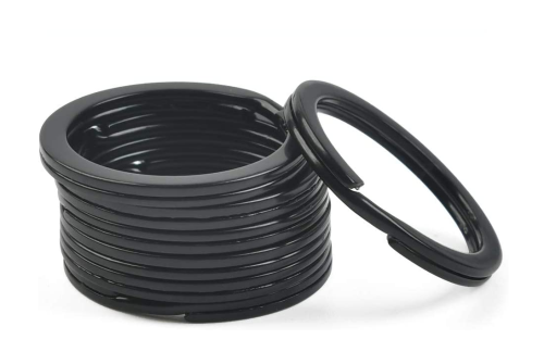 Svart nyckelring 25mm. 10-pack