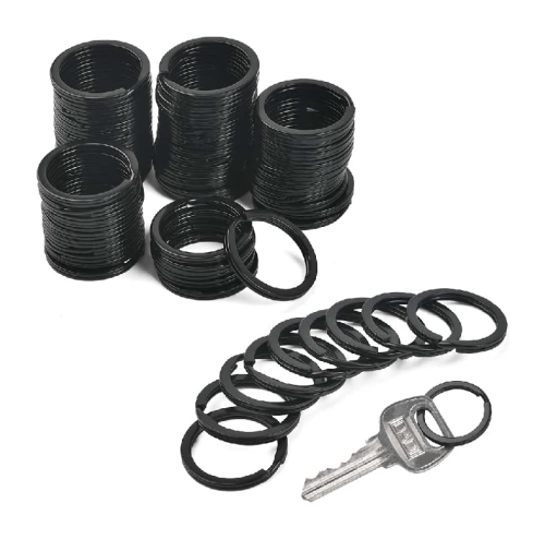 Svart nyckelring 35mm. 10-pack