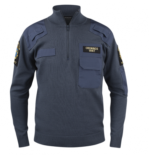 OV Natotröja med ½ zip & krage