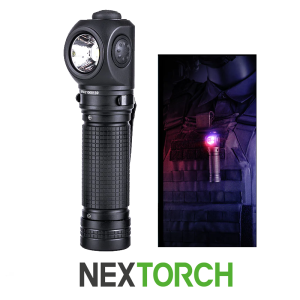 Nextorch P10 1400lm Vit/Blå/Röd LED Ficklampa
