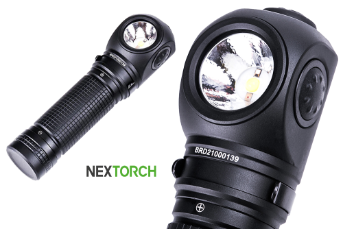 Nextorch P10 1400lm Vit/Blå/Röd LED Ficklampa